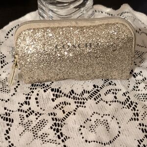 Coach Sparkling Gold Cosmetic Bag